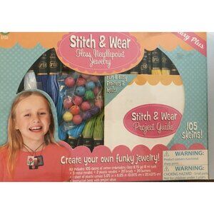 Jewelry Making Kit Stitch & Wear Floss Needlepoint 1306 Skeins Embroidery Floss